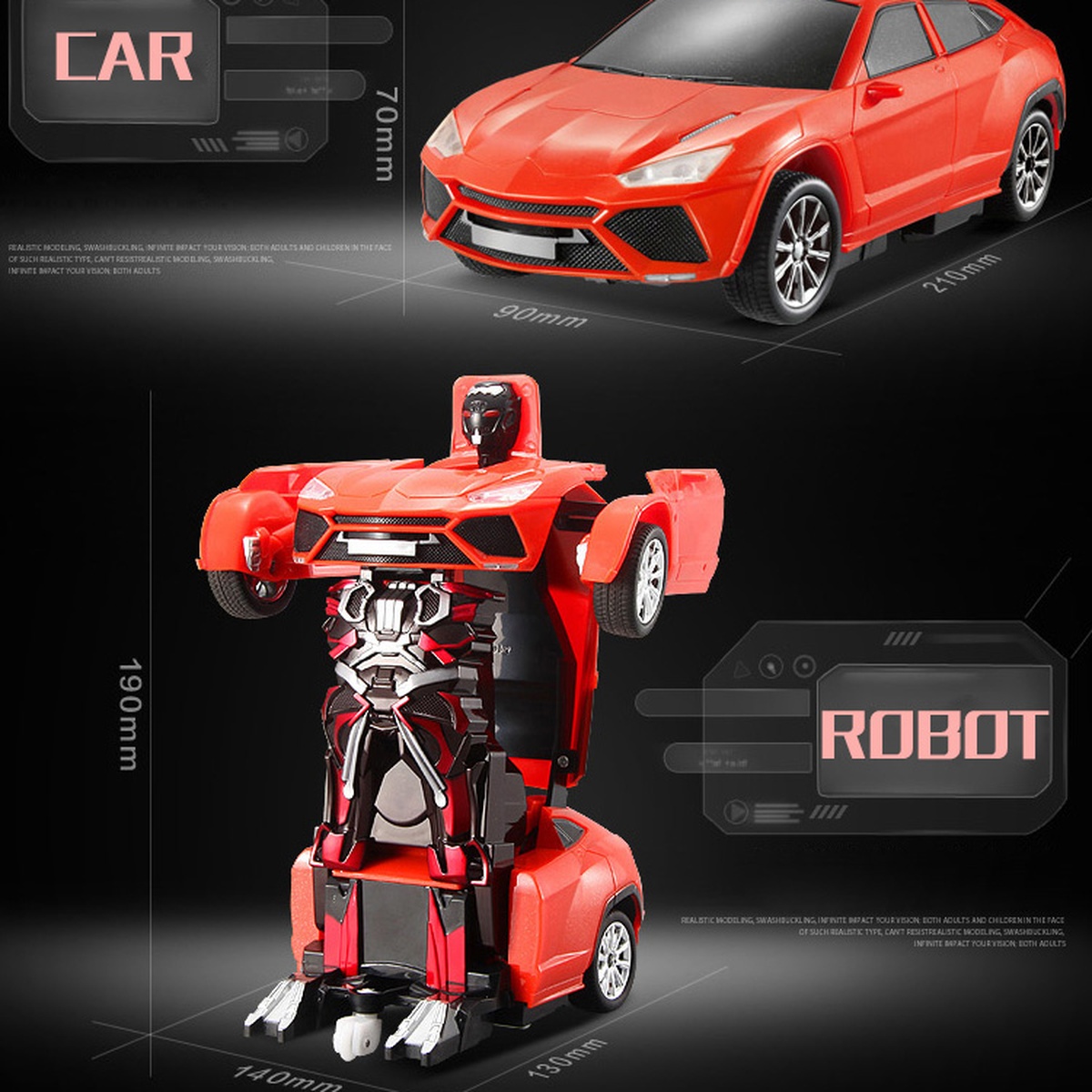 Ô tô biến hình robot Transformer NT652 - hình 8