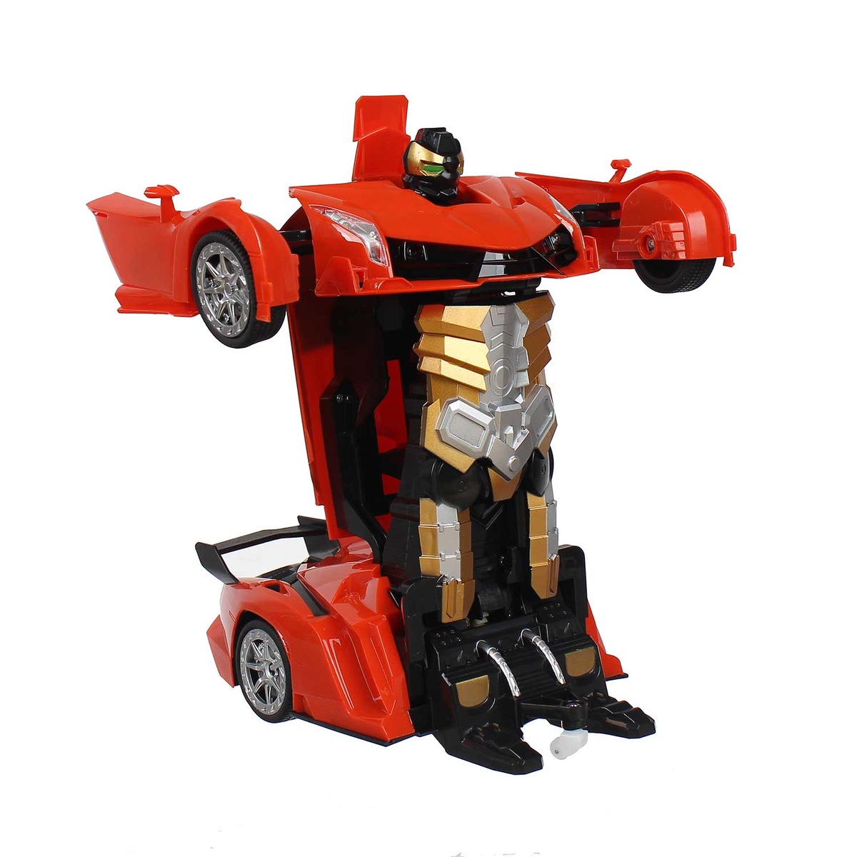 Ô tô biến hình robot Transformer CY.789A (Cam) - mặt sau