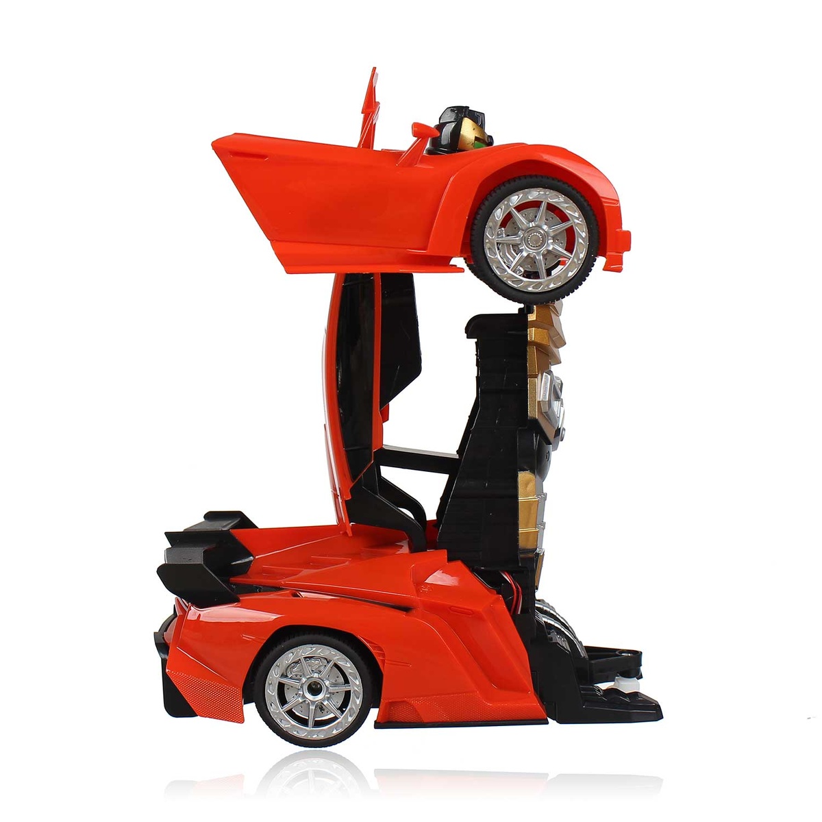 Ô tô biến hình robot Transformer CY.789A (Cam) - góc nghiêng