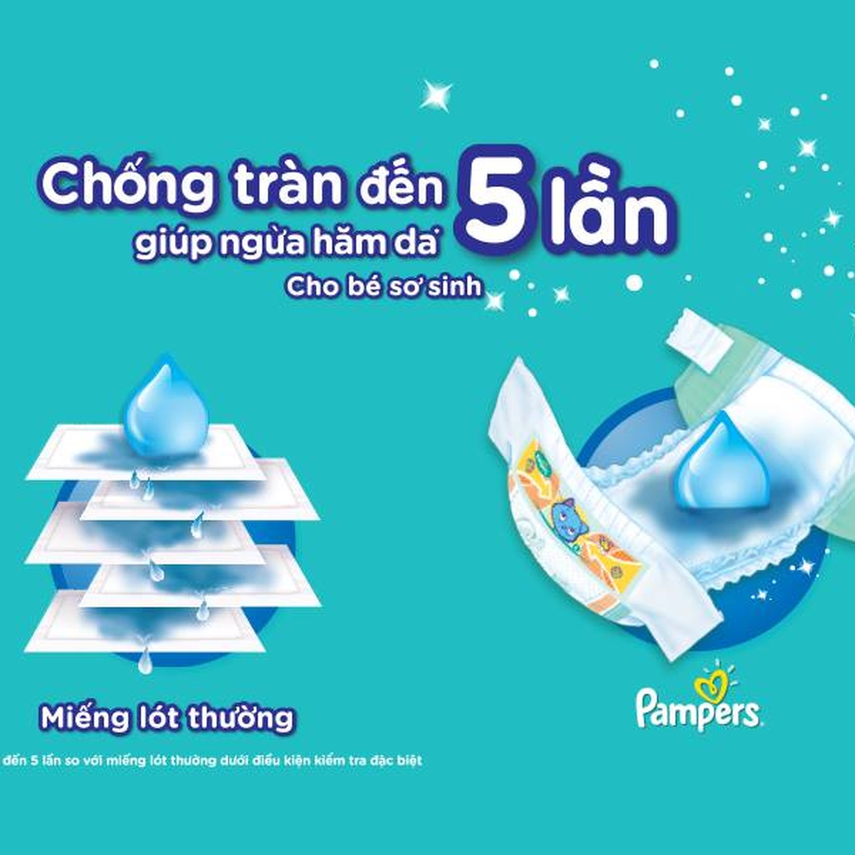 Bỉm Pampers XL 54 miếng (13kg) - mặt trái