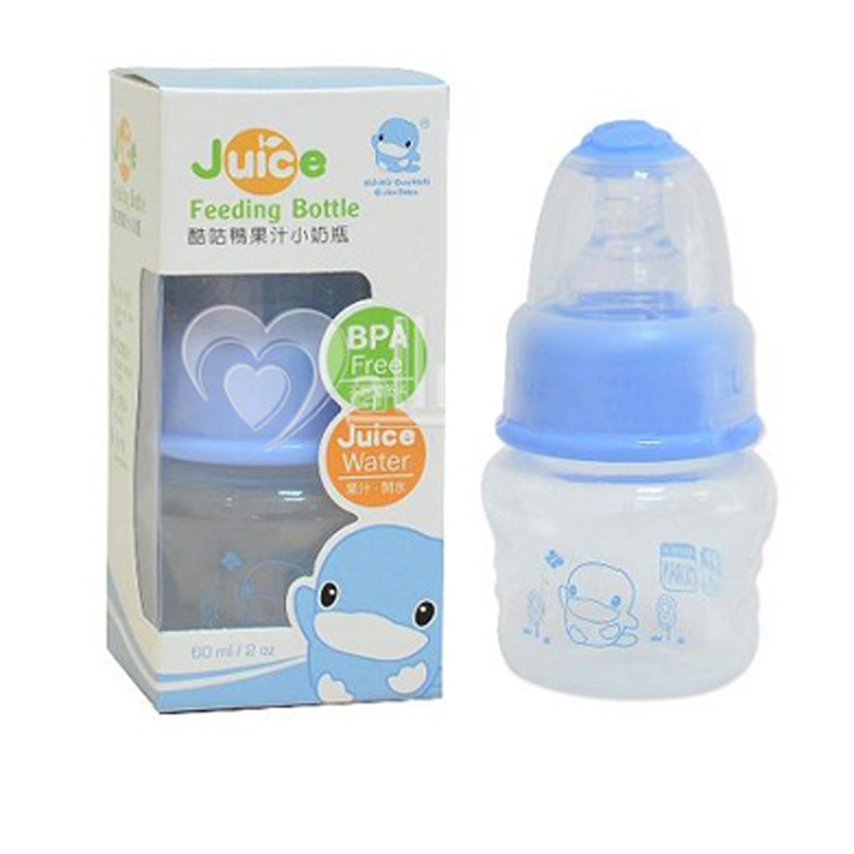 Bình sữa nhựa KuKu 60ml KU5926 - mặt trái