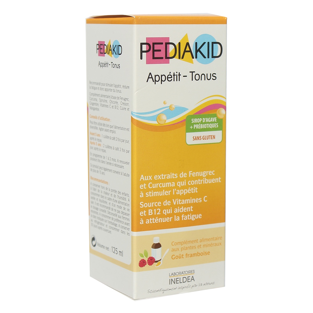 Pediakid Appetit Tonus 125ml cho trẻ biếng ăn 6 tháng trở lên - mặt phải