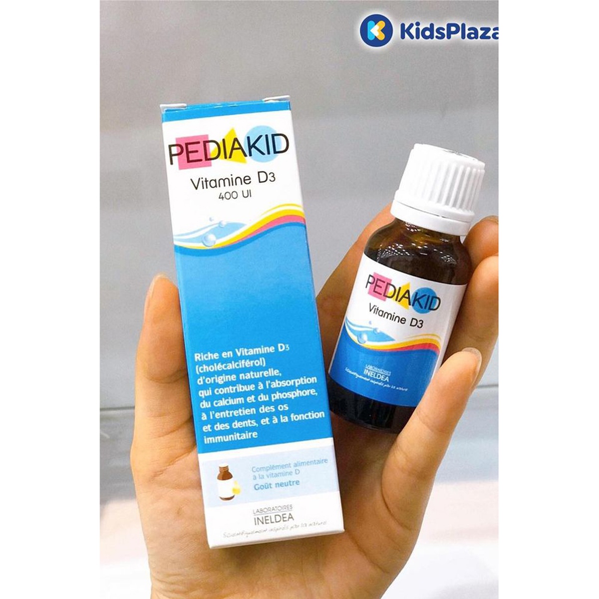 Thực phẩm bảo vệ sức khỏe Vitamin D3 Pediakid - góc nghiêng