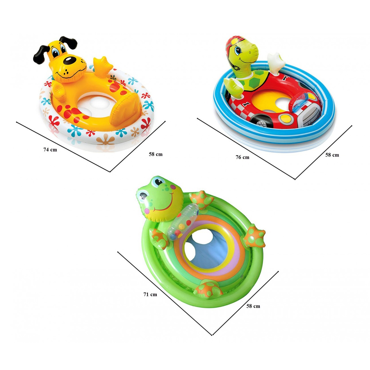Phao bơi xỏ chân hình thú INTEX-NK 59570 - góc nghiêng