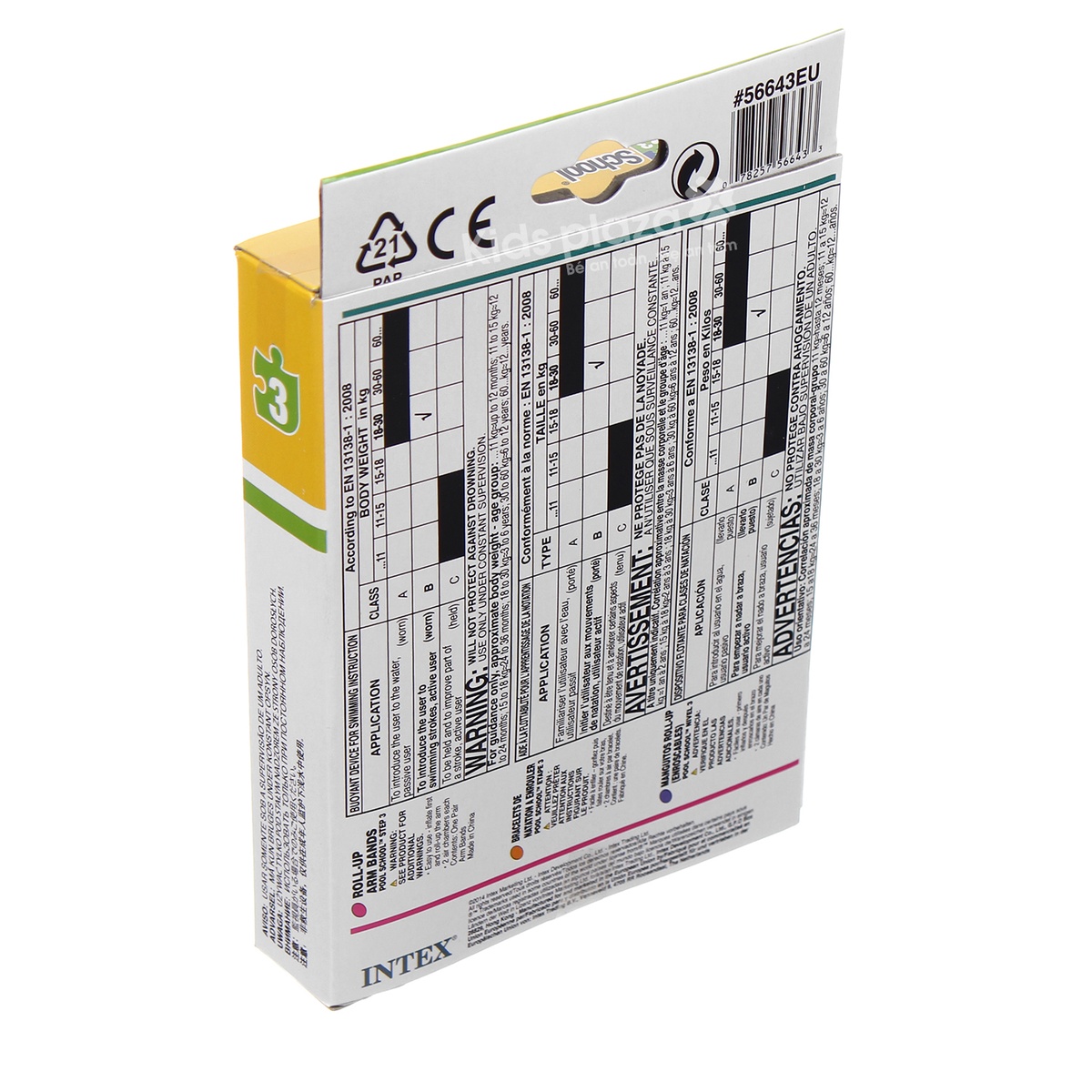 Phao tay tập bơi trẻ em INTEX-NK 56643 - mặt sau
