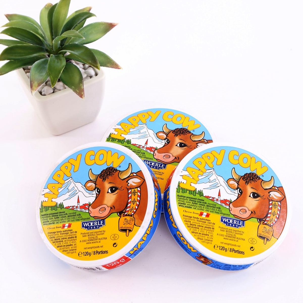 Phô mai Happy Cow 120g - mặt trái