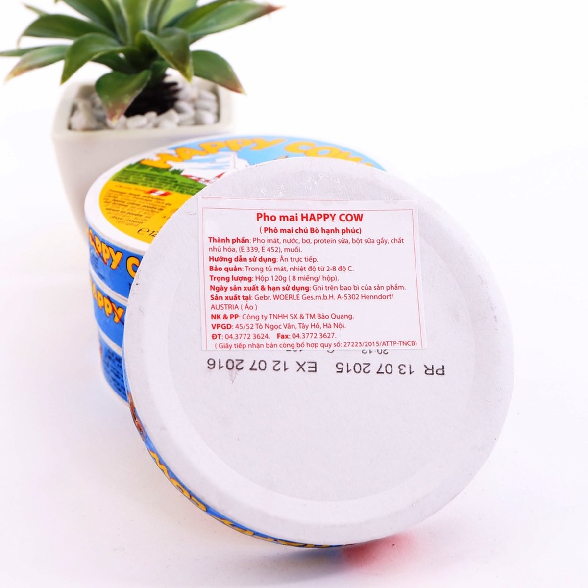 Phô mai Happy Cow 120g - mặt sau