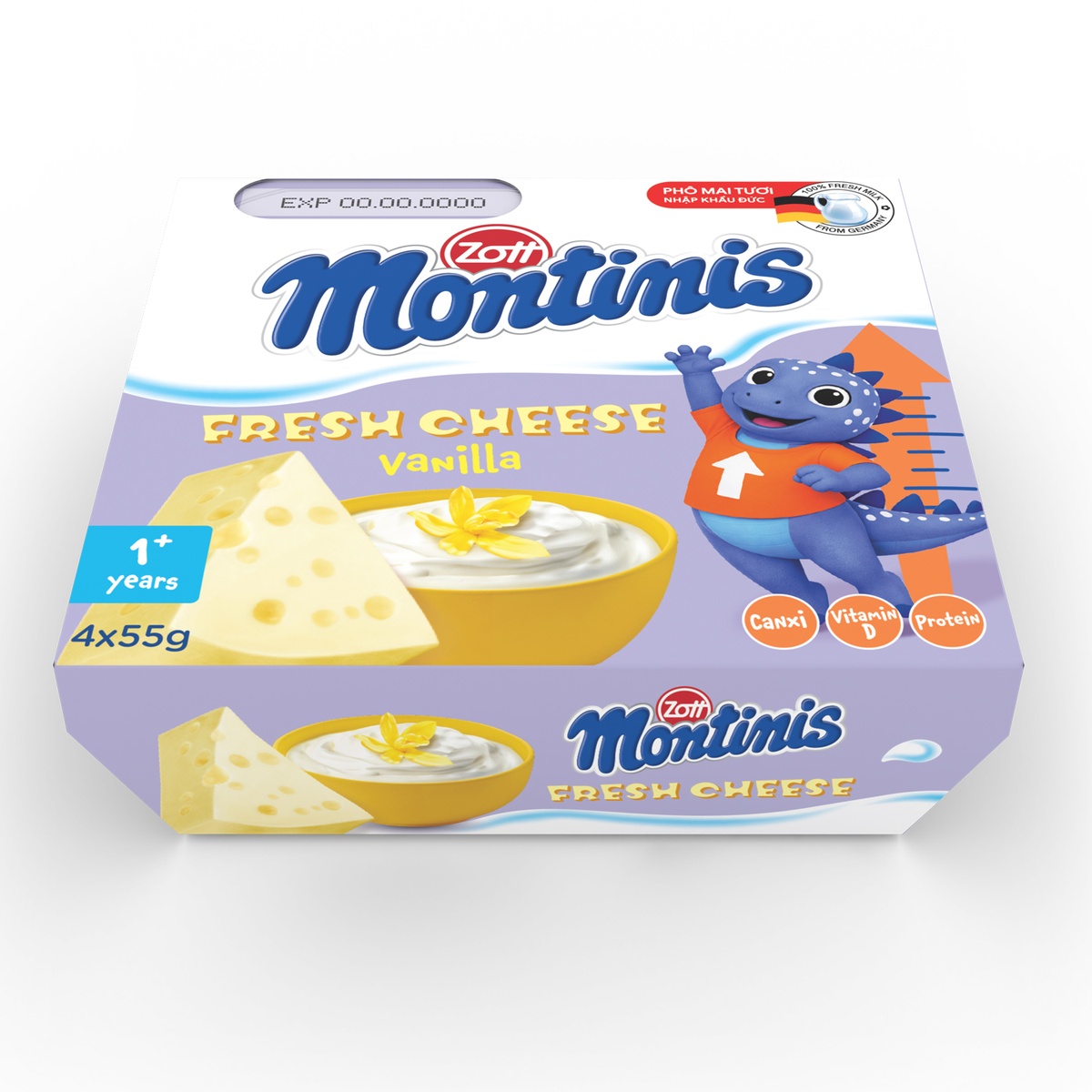 Phô mai tươi Montinis vị Vani 4x55g - hình 6