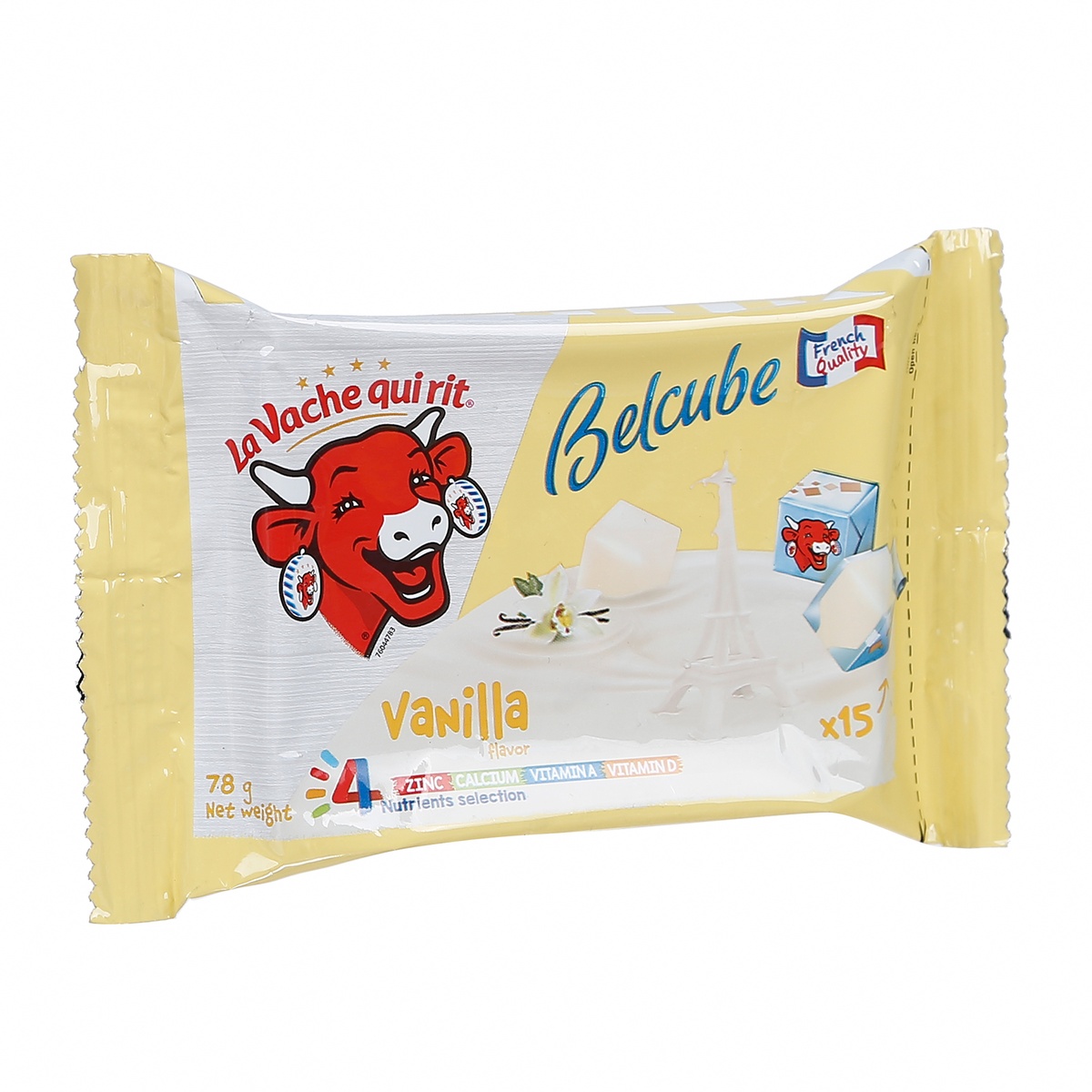 Phô mai viên Belcube vị Vani 78g (15 viên) - mặt trái