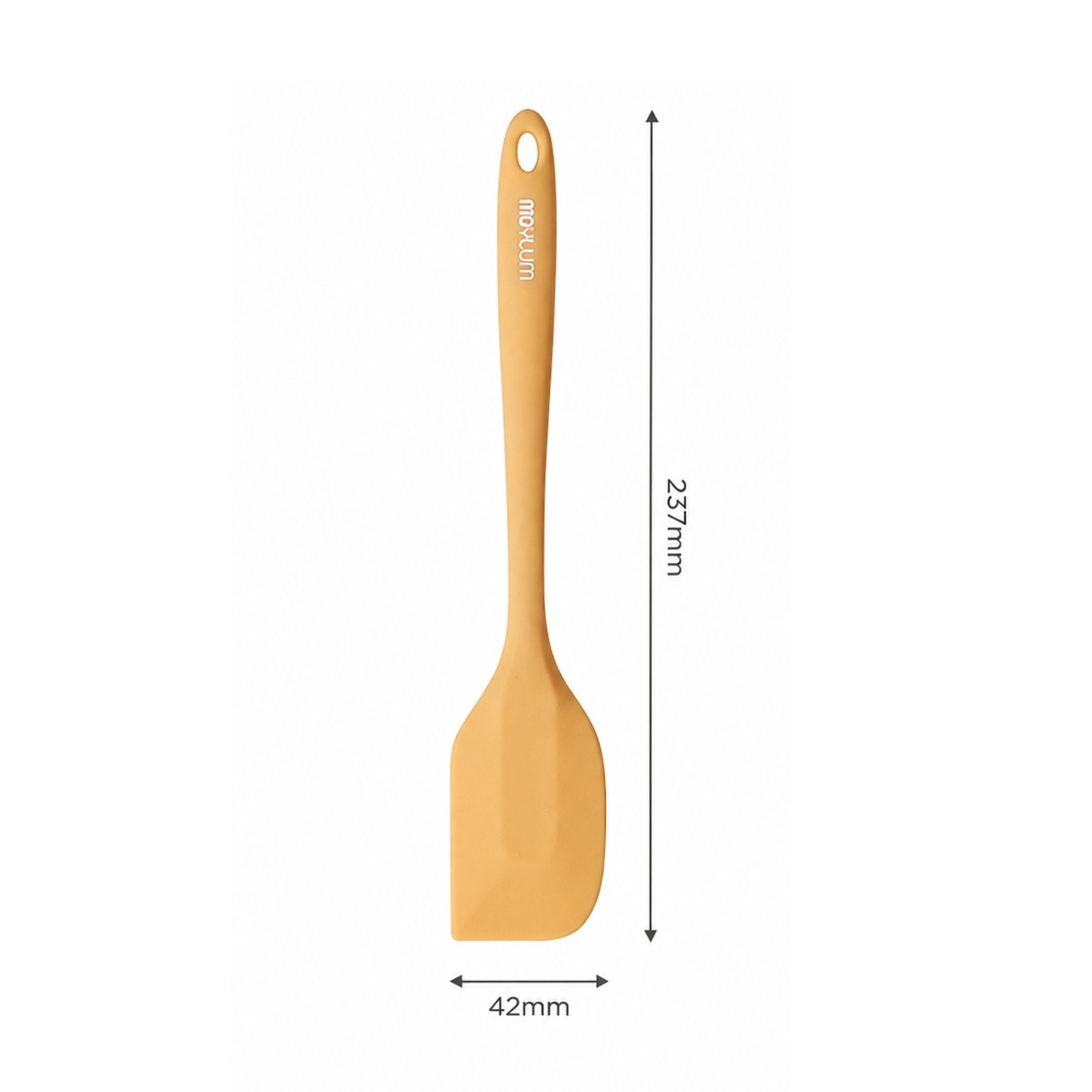 Phới thìa khuấy bột silicone Moyuum Mini (Vàng) - mặt trái