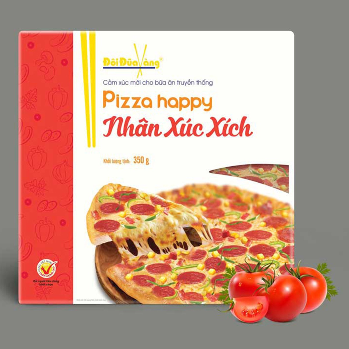 Pizza Italian Style nhân xúc xích 350g DD21 - mặt trái