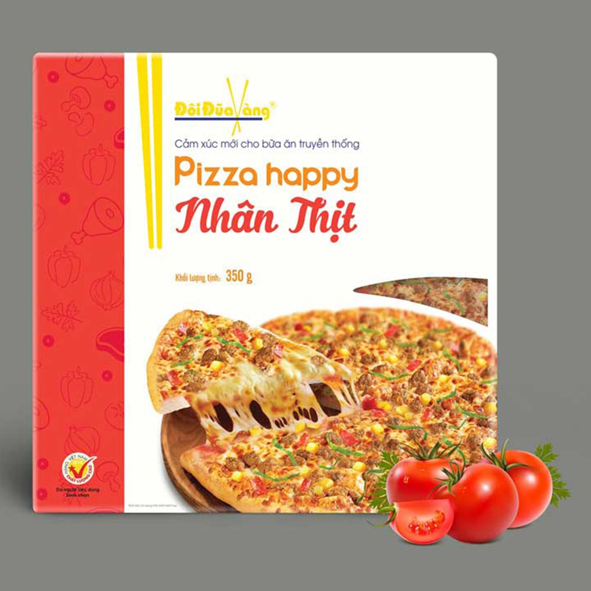 Pizza Meat Loves nhân thịt 350g DD21 - mặt trái