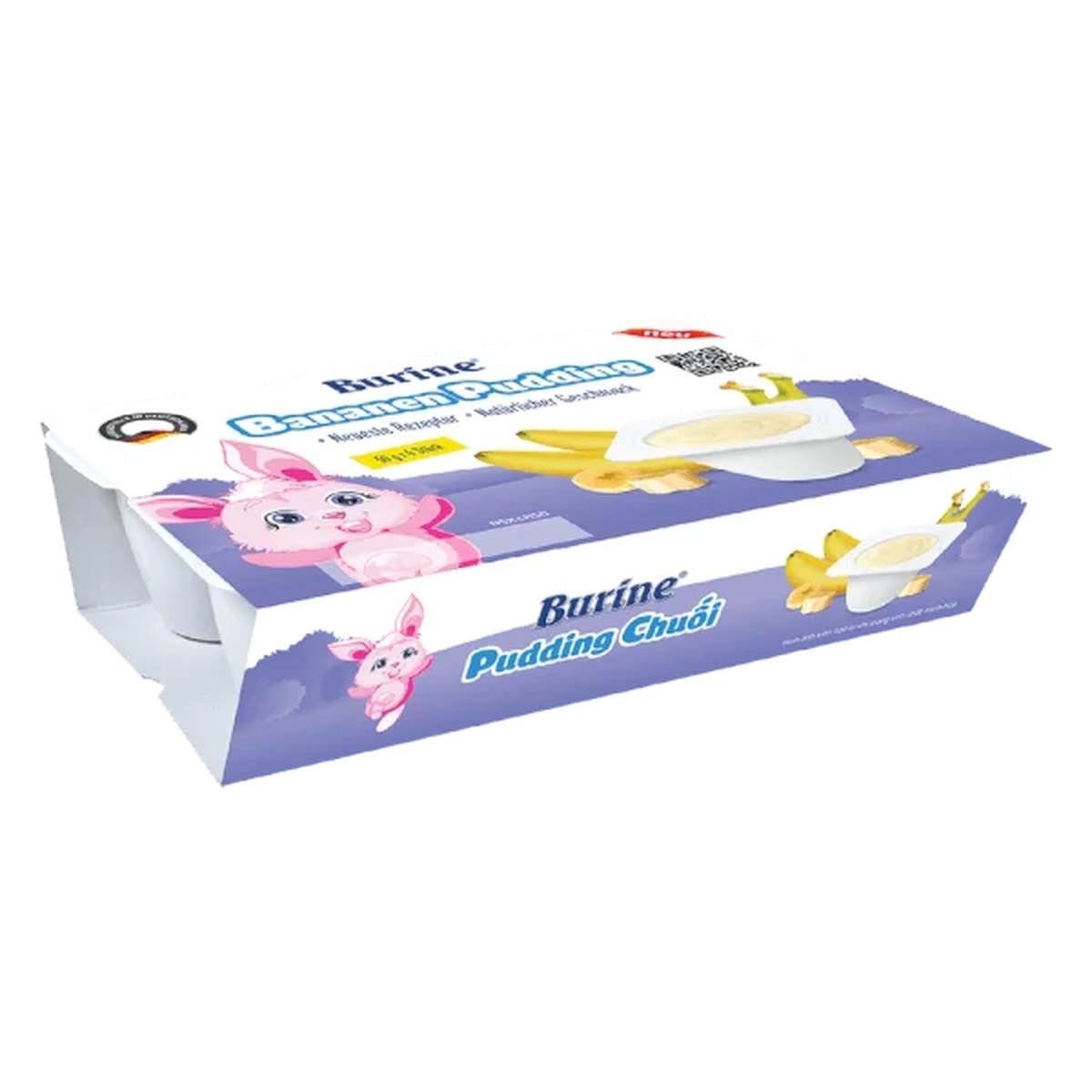 Pudding Burine vị chuối 6x50g - mặt trái