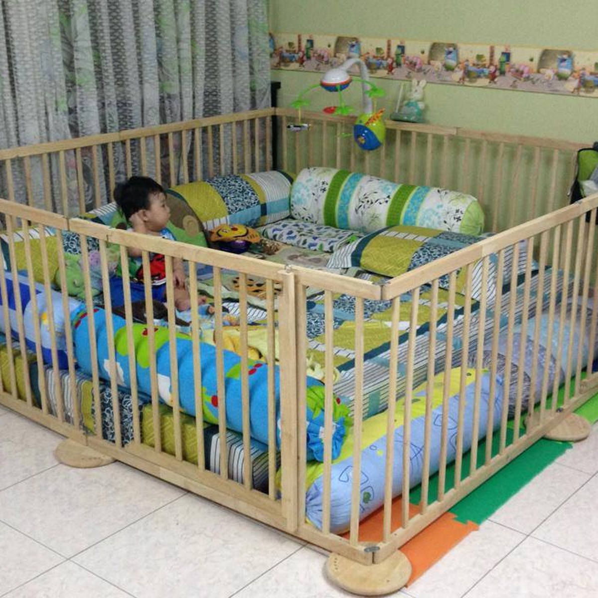 Cũi 3D gỗ linh hoạt - mặt trái