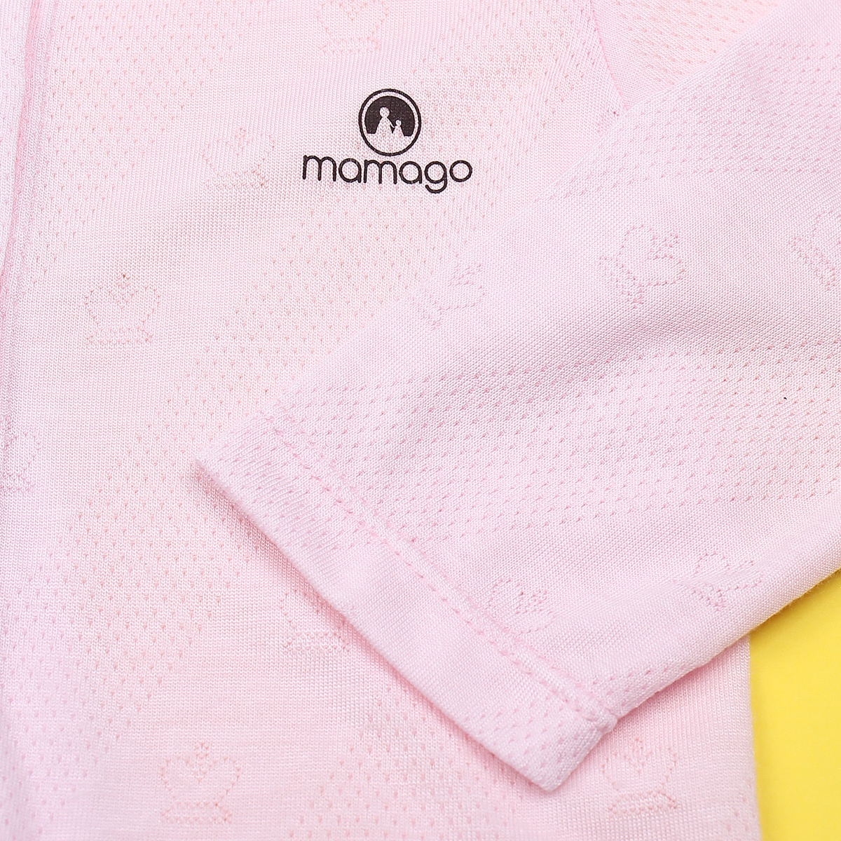 Quần áo sơ sinh Neil cài giữa tay dài Mamago HN19 (Hồng) - mặt sau