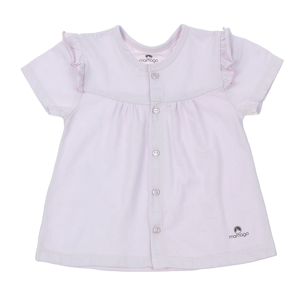 Quần áo sơ sinh Neil cộc tay cài giữa Mamago HN20H (Tím) 6-9M - mặt phải