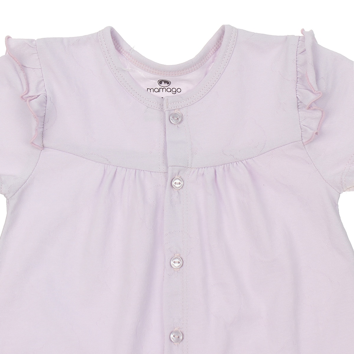 Quần áo sơ sinh Neil cộc tay cài giữa Mamago HN20H (Tím) 6-9M - mặt trái