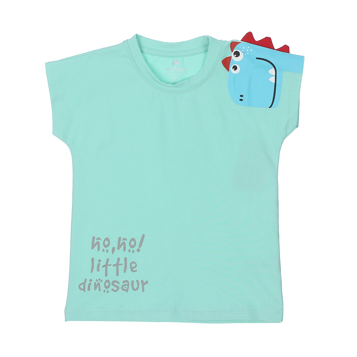 Quần áo thời trang bé trai cộc tay Mamago in Little Dinosaur LN20H (Xanh) 1Y - mặt phải