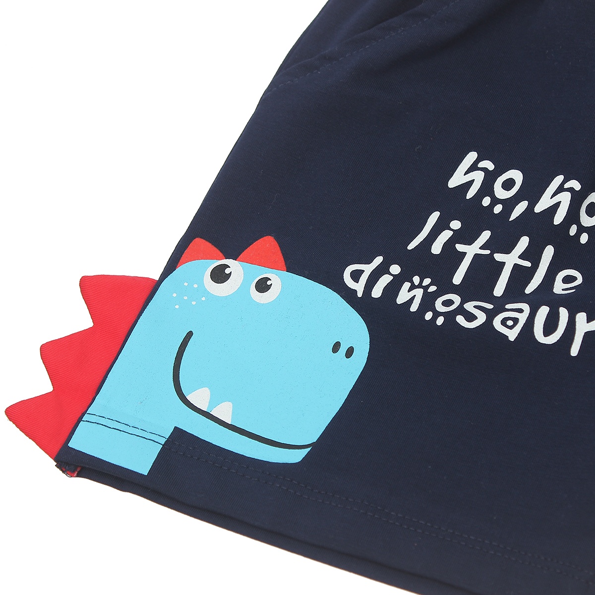 Quần áo thời trang bé trai cộc tay Mamago in Little Dinosaur LN20H (Trắng) 2Y - góc nghiêng