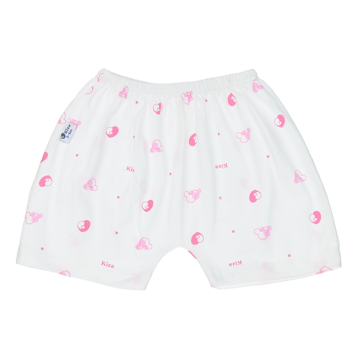 Quần cộc Kiza in chuột Trắng Hồng 0-3M - mặt sau