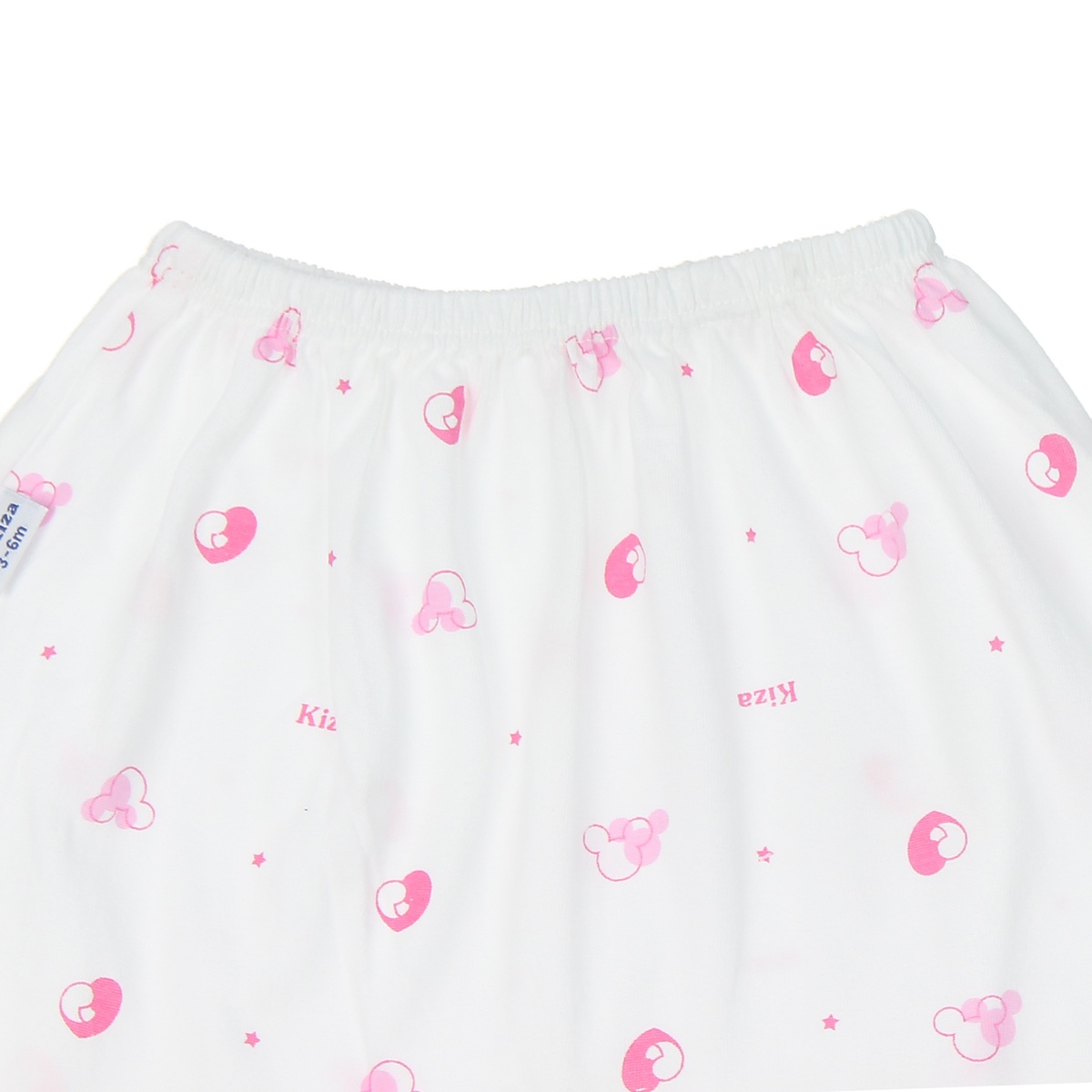 Quần cộc Kiza in chuột Trắng Hồng 0-3M - mặt trái