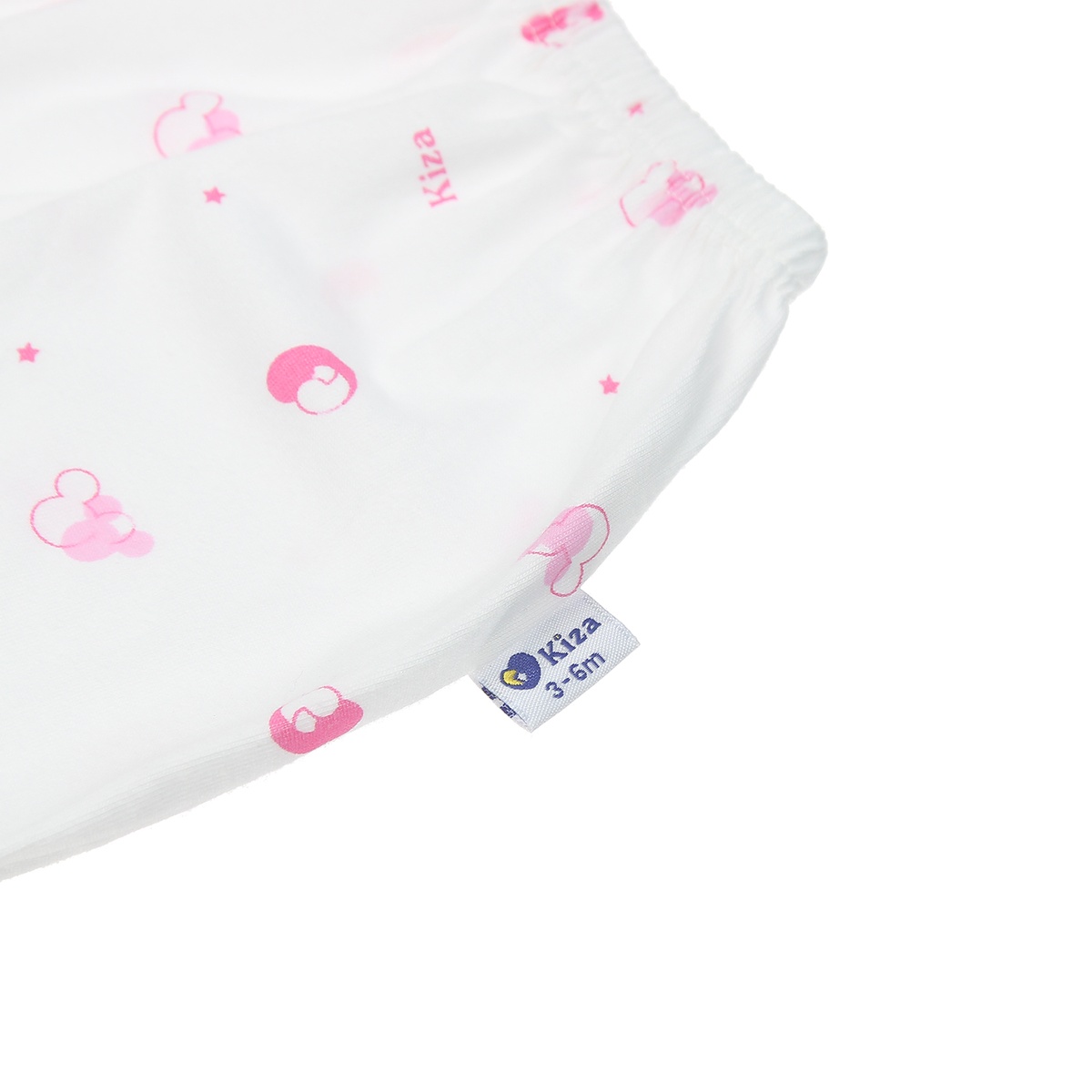 Quần cộc Kiza in chuột Trắng Hồng 0-3M - mặt phải