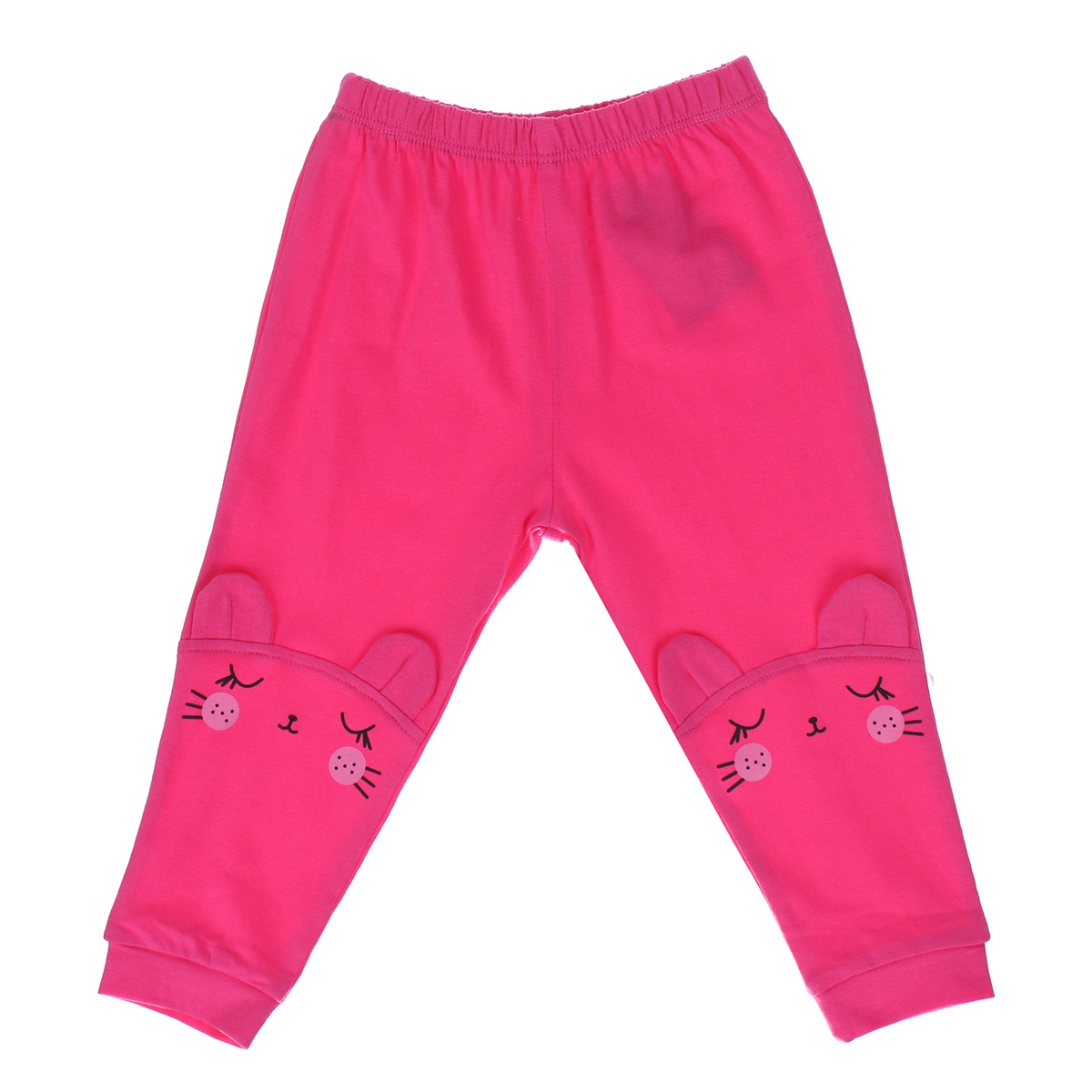 Quần dài cotton đáp mặt chú mèo 2 đầu gối Kiza - mặt phải