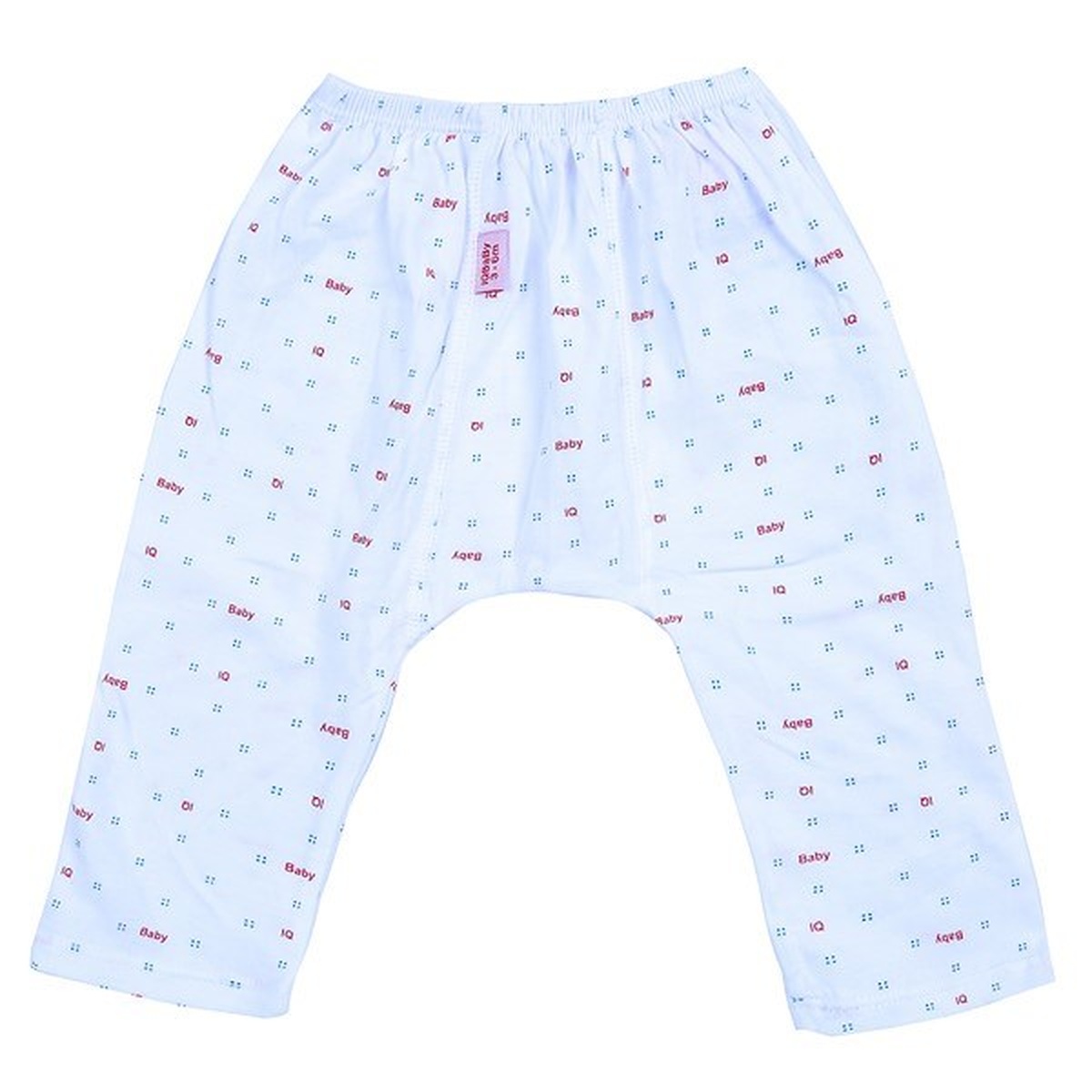 Quần dài mặc bỉm IQ Baby in chữ đỏ - mặt trái