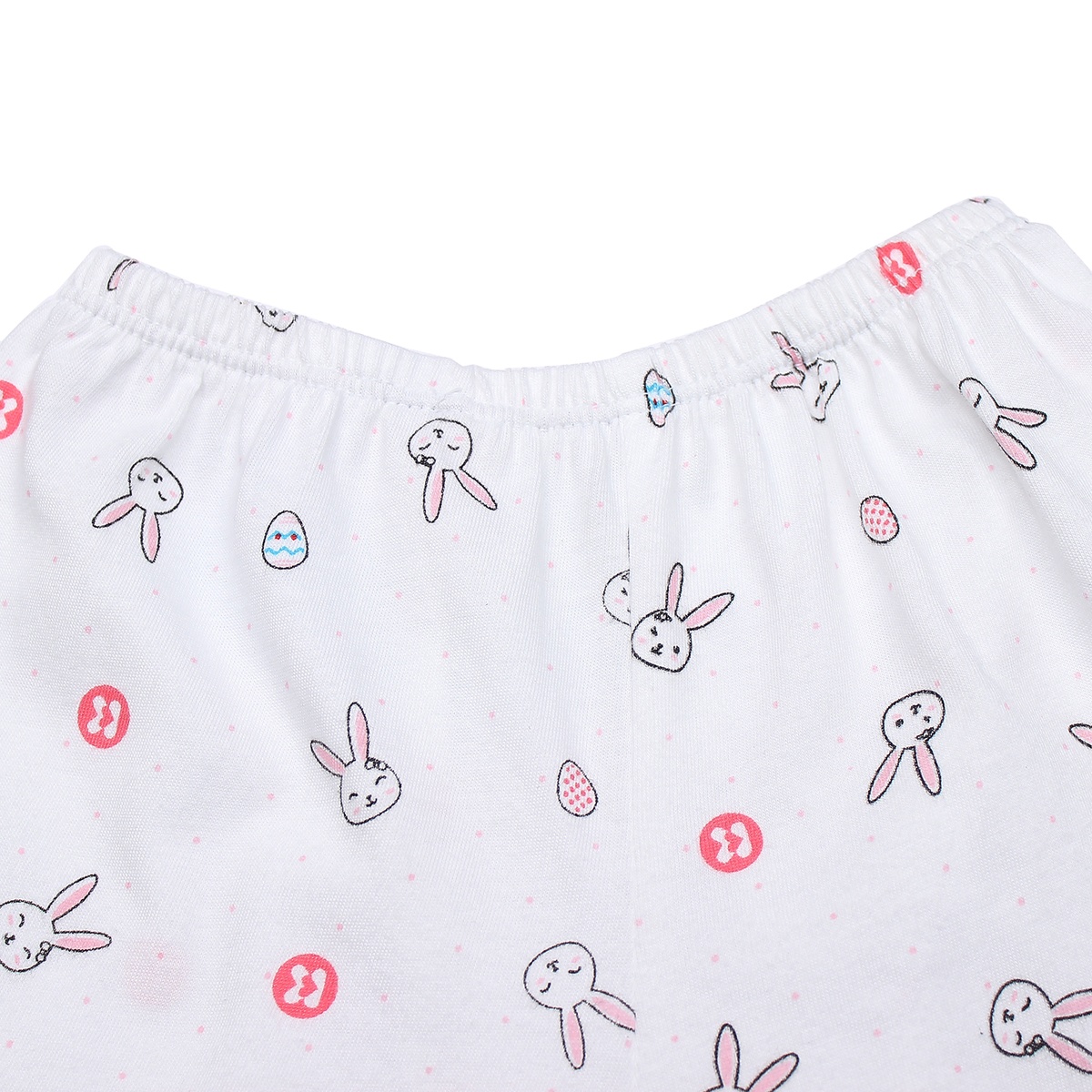 Quần dài sơ sinh cho bé Kidsplaza in thỏ (Trắng Hồng) - mặt trái