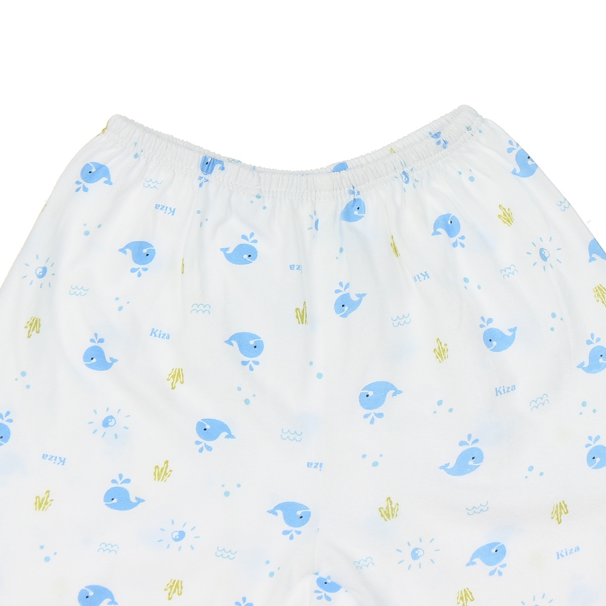 Quần dài sơ sinh Kiza in cá heo (Trắng Xanh) 3-6M - mặt sau