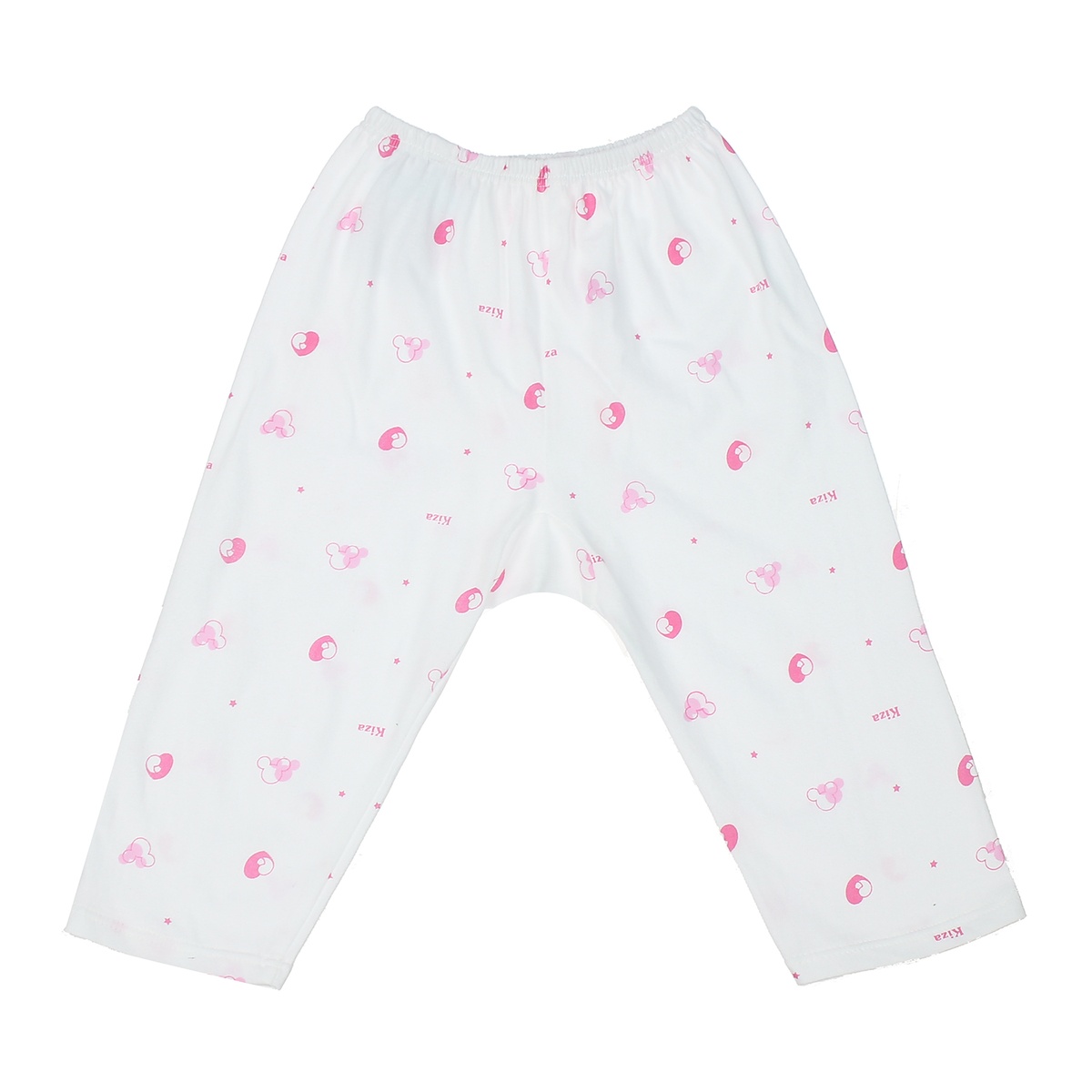 Quần dài sơ sinh Kiza in hình chuột mickey (Trắng hồng) 6-9M - mặt phải