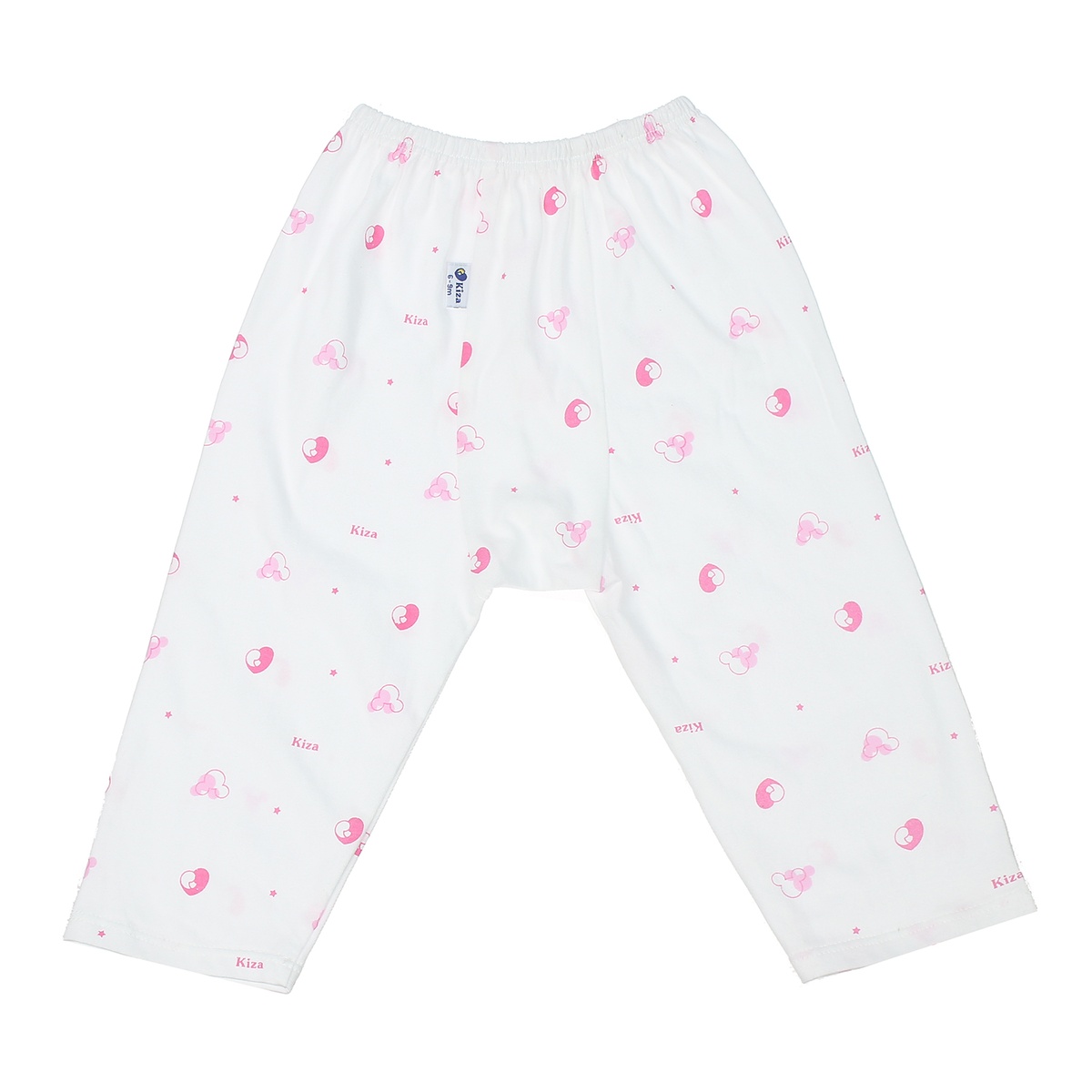Quần dài sơ sinh Kiza in hình chuột mickey (Trắng hồng) 6-9M - mặt trái