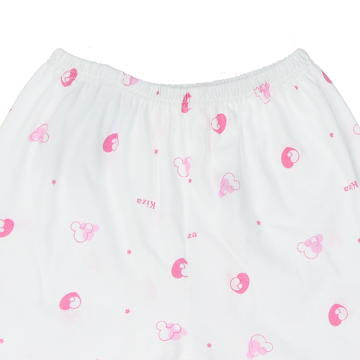 Quần dài sơ sinh Kiza in hình chuột mickey (Trắng hồng) 9-12M - góc nghiêng