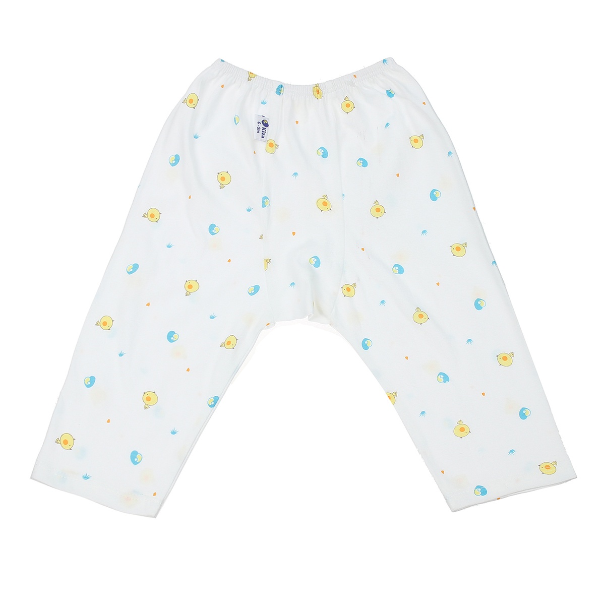 Quần dài sơ sinh Kiza in hình gà con (Trắng Vàng) 3-6M - mặt sau