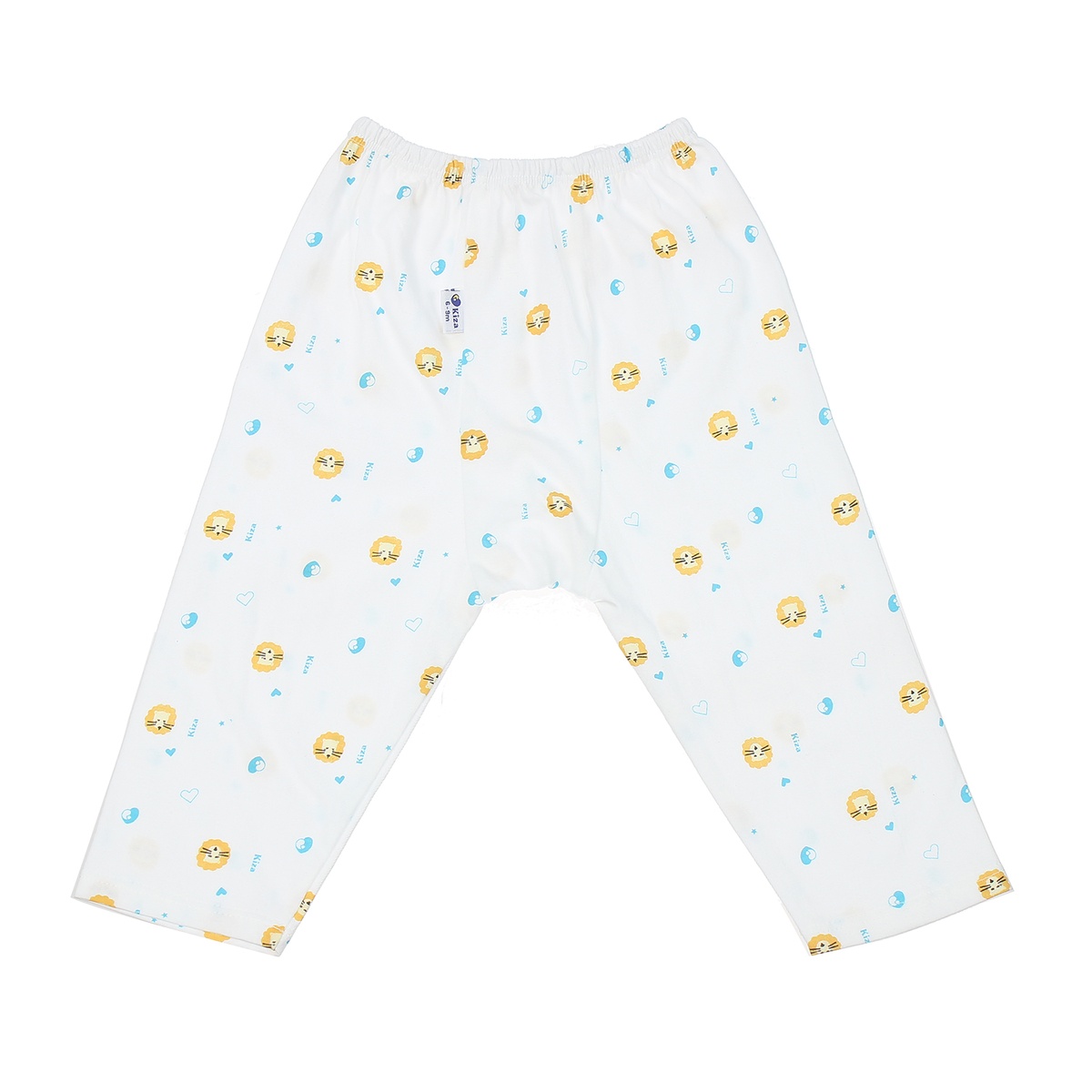 Quần dài sơ sinh Kiza in sư tử (Trắng Cam) 3-6M - góc nghiêng