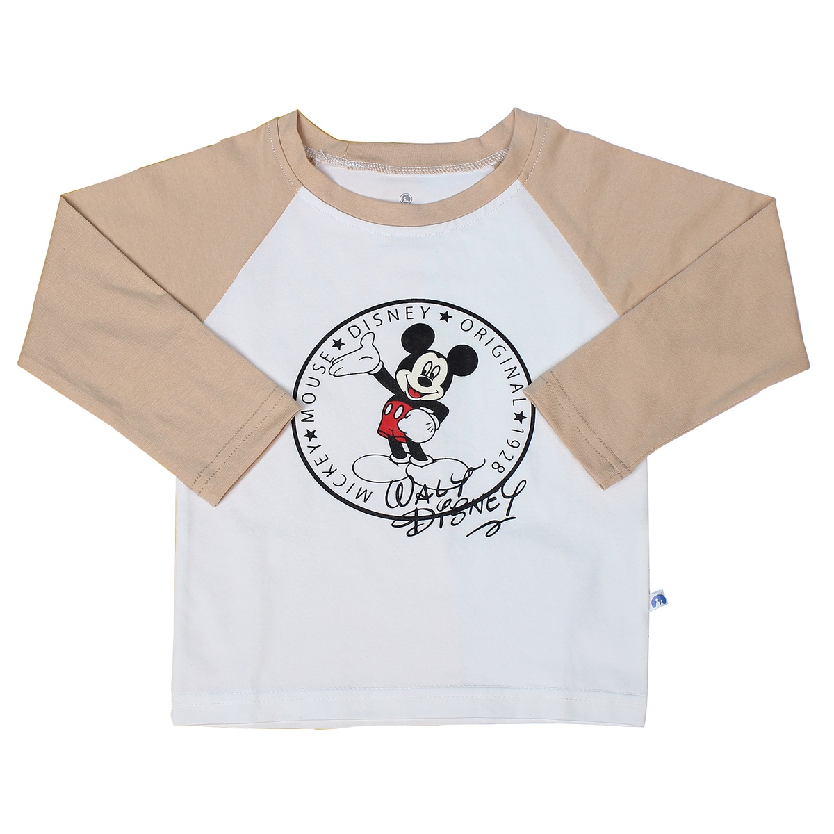 Quần áo dài tay bé trai áo phối da in hình chuột Mickey Mamago HT19T - mặt trái