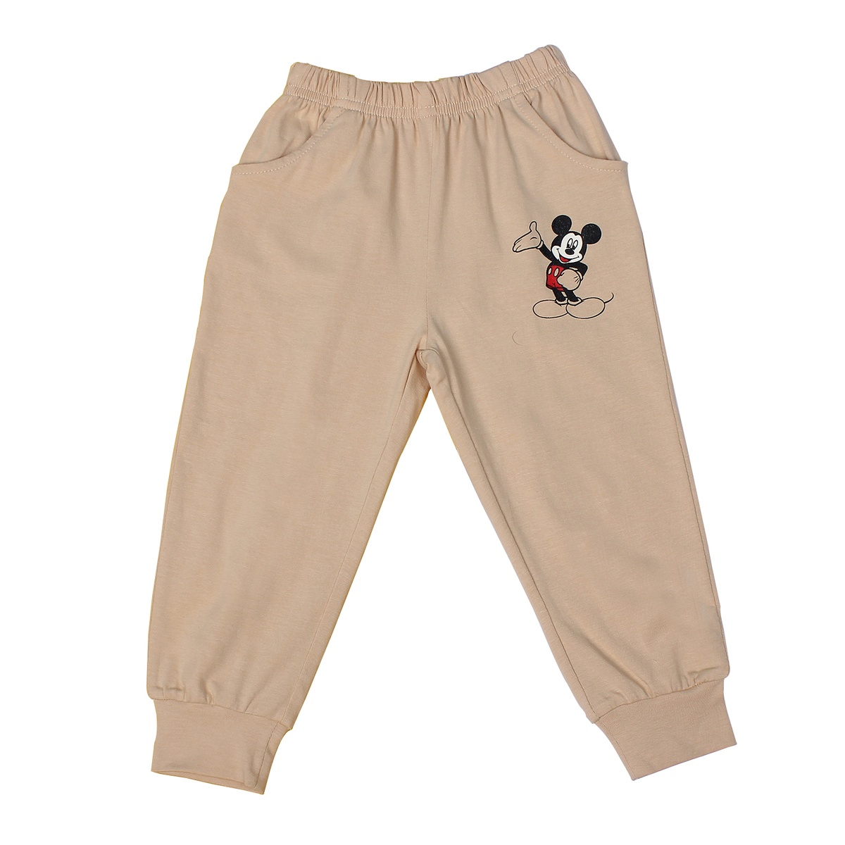 Quần áo dài tay bé trai áo phối da in hình chuột Mickey Mamago HT19T - mặt sau
