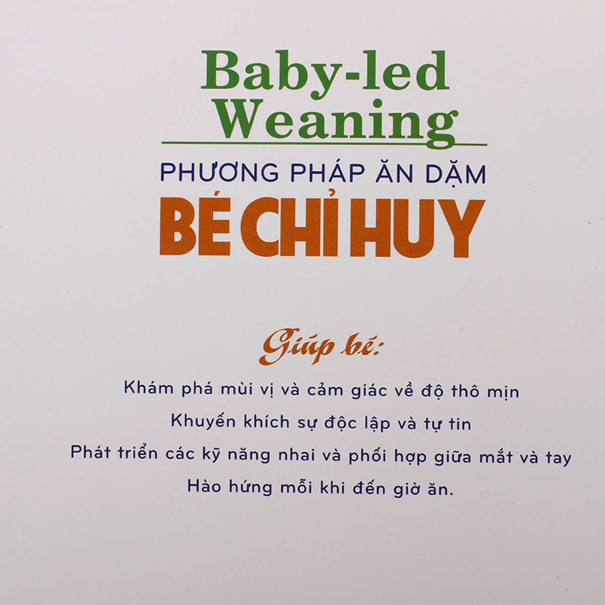 Sách phương pháp ăn dặm bé chỉ huy - mặt phải