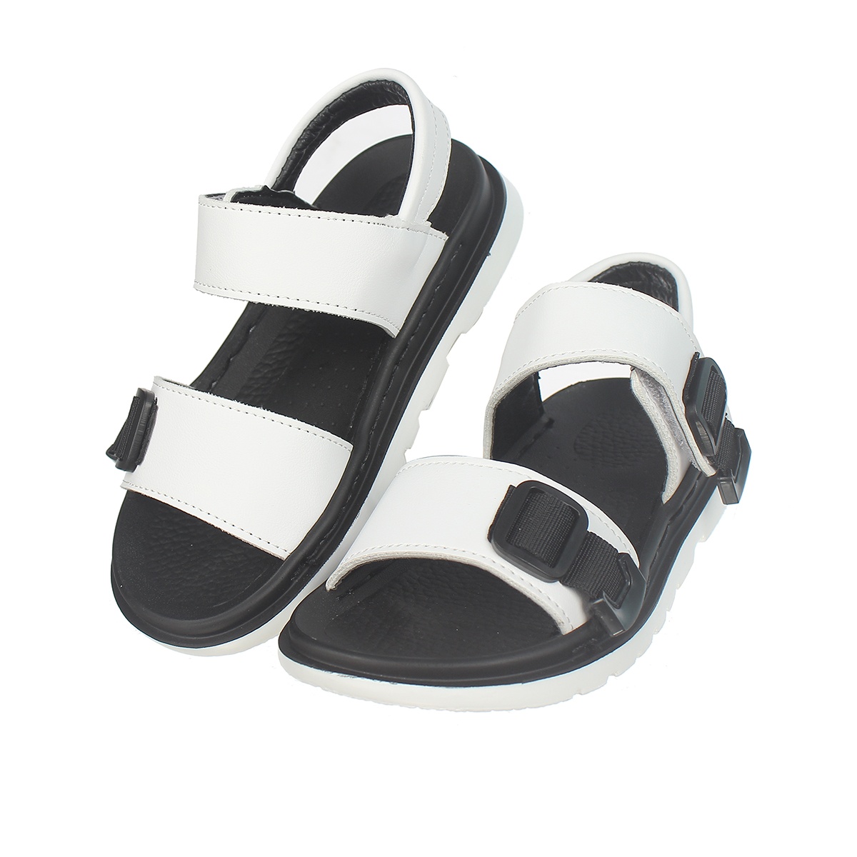 SANDAL bé trai ngang dây tăng đơ AC20 Size 29 (Trắng) - mặt trái