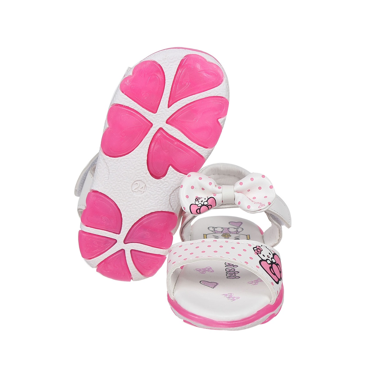 Sandal cho bé gái in Kitty nơ quai DN - góc nghiêng