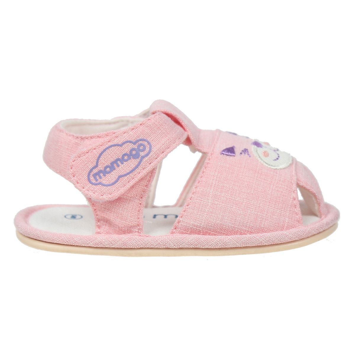 Sandal tập đi bé gái Mamago hình mèo K09 Hồng S14 - mặt sau