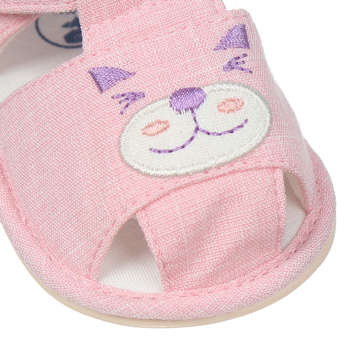 Sandal tập đi bé gái Mamago hình mèo K09 Hồng S13 - góc nghiêng