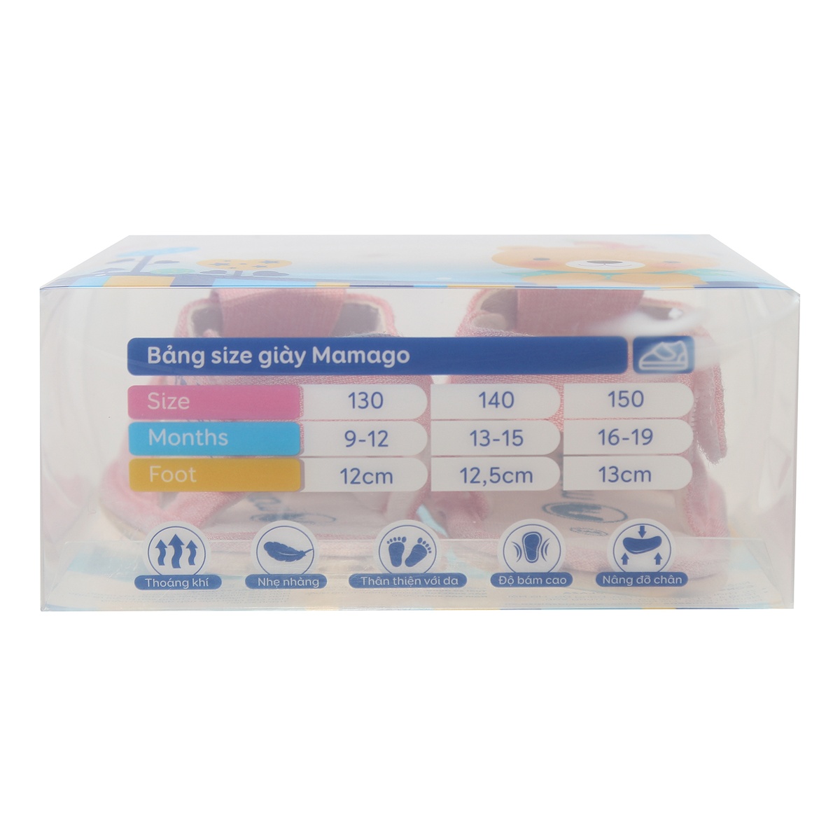 Sandal tập đi bé gái Mamago hình mèo K09 Hồng S13 - hình 10