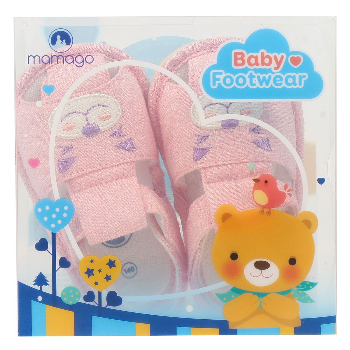 Sandal tập đi bé gái Mamago hình mèo K09 Hồng S13 - hình 8