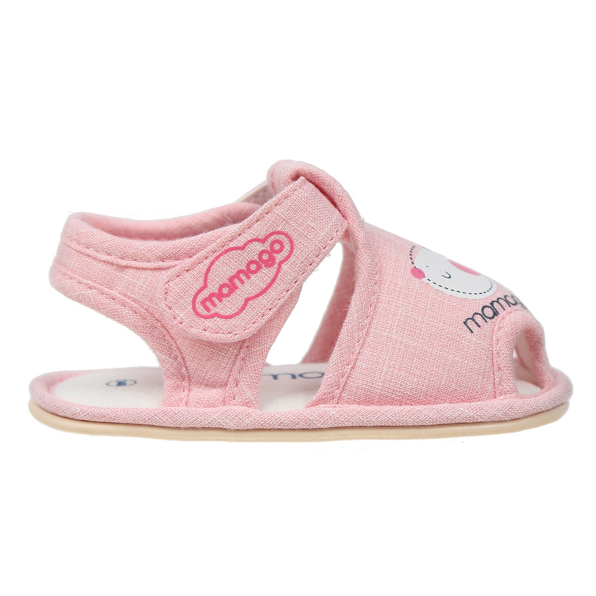 Sandal tập đi bé gái Mamago hình Snoopy K10 Hồng S13 - góc nghiêng