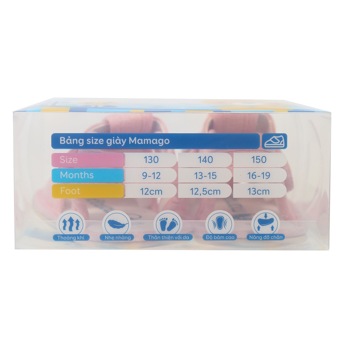 Sandal tập đi bé gái Mamago hình Snoopy K10 Hồng S13 - hình 8