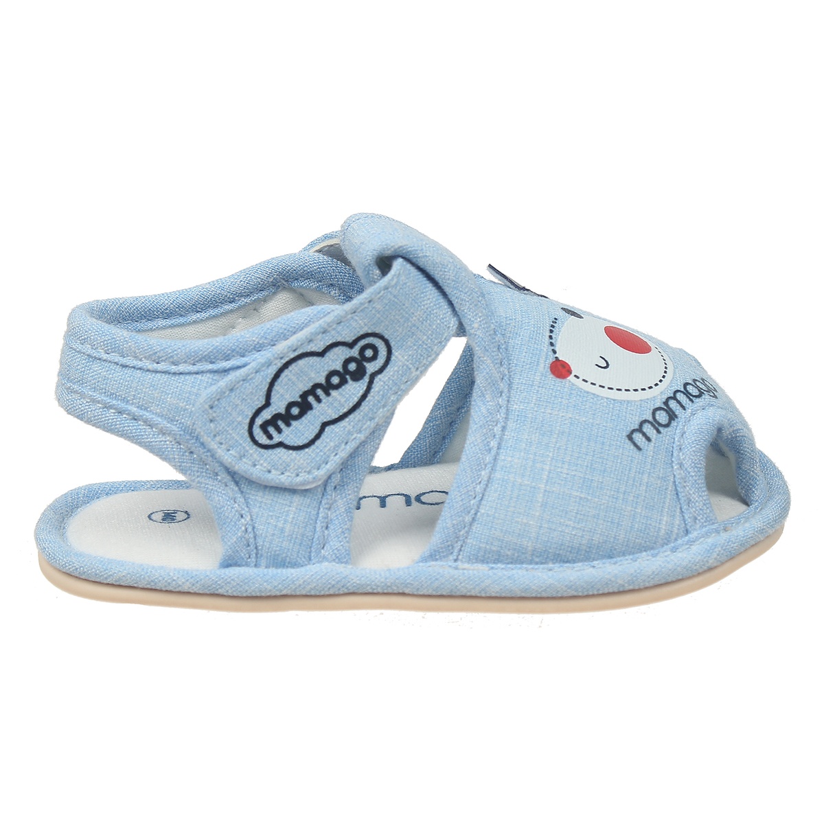 Dép sandal tập đi bé trai Mamago hình cún Snoopy K10 Xanh S13 - mặt trái