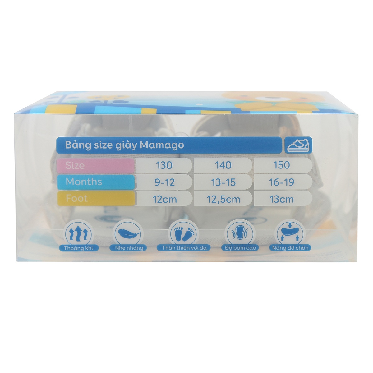 Sandal tập đi bé trai Mamago hình mèo K09 Be S13 - hình 10