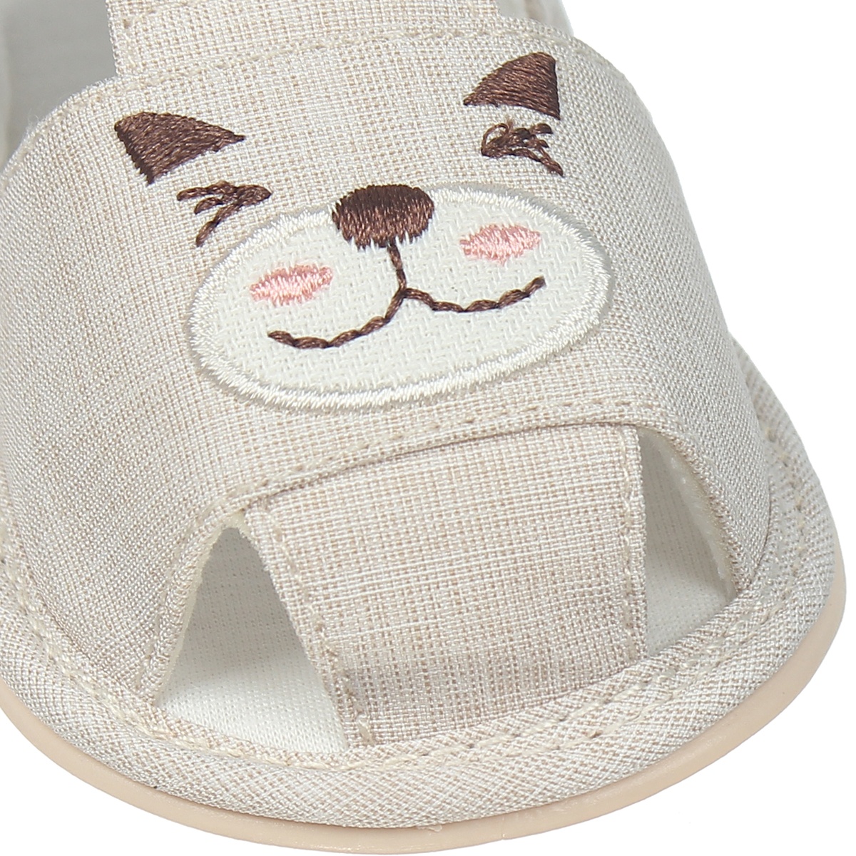 Sandal tập đi bé trai Mamago hình mèo K09 Be S14 - góc nghiêng