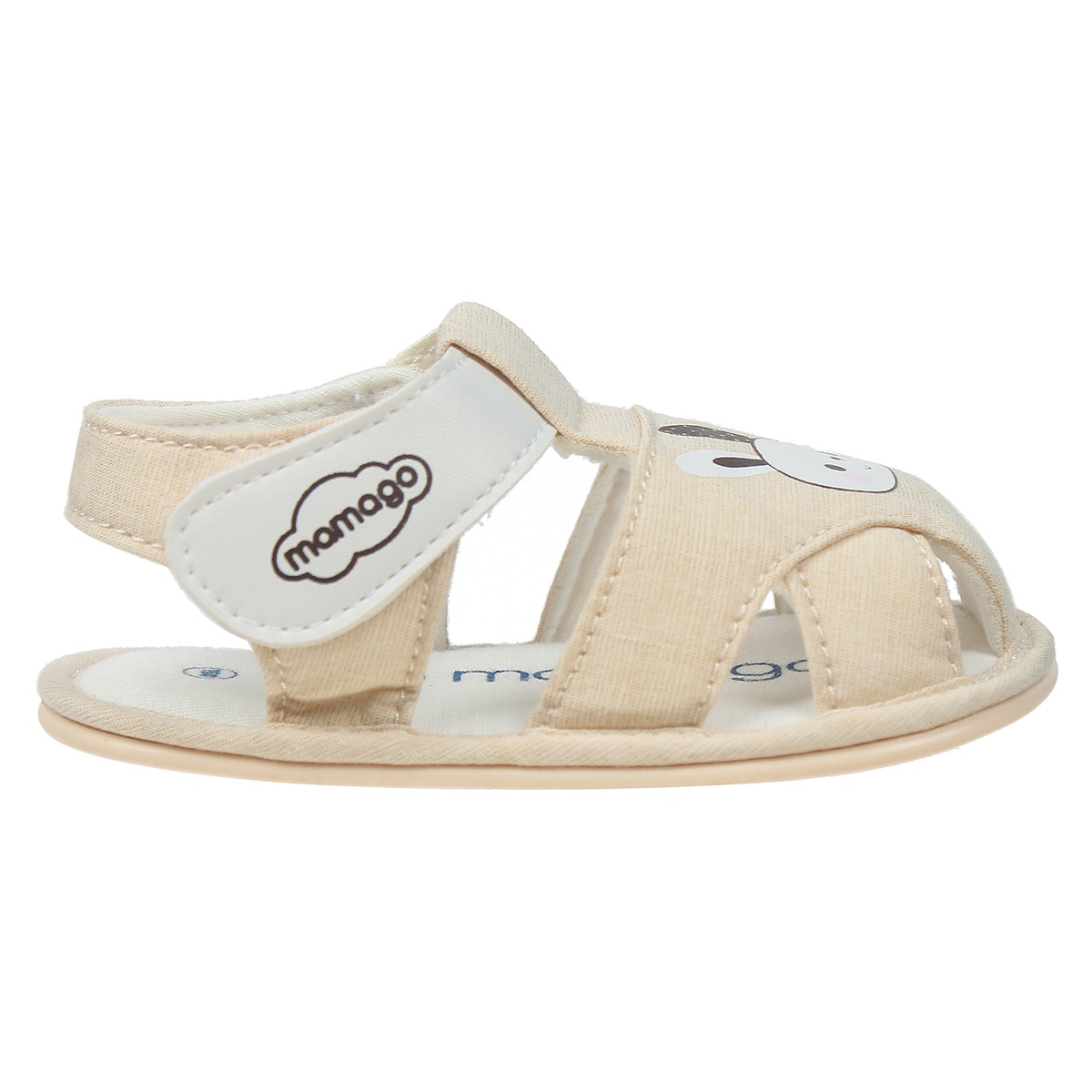 Sandal tập đi bé trai Mamago hình thỏ K07 Be S14 - mặt trái